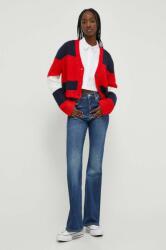 Tommy Jeans cardigan din amestec de lana culoarea albastru marin PPYH-SWD03U_59X