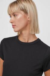 Calvin Klein tricou din bumbac femei, culoarea negru K20K206794 PPYH-TSD02K_99X