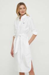 Ralph Lauren rochie din bumbac culoarea alb, mini, drept 211928804 PPYH-SUD06N_00X