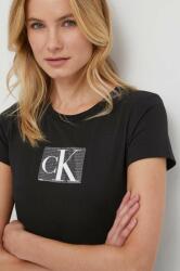 Calvin Klein Jeans tricou din bumbac femei, culoarea negru J20J222961 PPYH-TSD04Y_99X