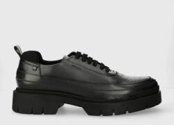 Hugo pantofi de piele Denzel barbati, culoarea gri, 50512707 PPYH-OBM03H_90X
