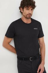 Ralph Lauren tricou din bumbac bărbați, culoarea negru, cu imprimeu 714931650 PPYH-TSM0JH_99X