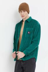 Tommy Hilfiger cămașă din velur culoarea verde, cu guler clasic, relaxed DM0DM18324 PPYH-KDM01Z_77X