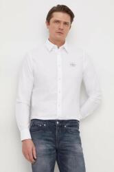 Calvin Klein cămașă din bumbac bărbați, culoarea alb, cu guler clasic, regular J30J325027 PPYH-KDM03Y_00X