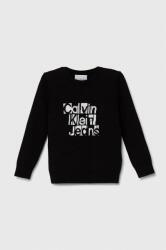 Calvin Klein pulover de bumbac pentru copii culoarea negru, light PPYH-SWB006_99X