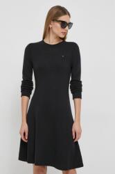 Tommy Hilfiger rochie din lână culoarea negru, mini, evazați WW0WW40695 PPYH-SUD00A_99X