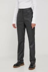 Calvin Klein Jeans pantaloni femei, culoarea negru, lat, high waist J20J222552 PPYH-SPD03Z_99X