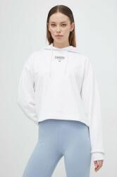 Tommy Hilfiger bluză femei, culoarea alb, cu glugă, imprimeu DW0DW17797 PPYH-BLD0UN_00X