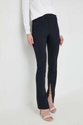Boss pantaloni femei, culoarea bleumarin, mulată, high waist 50505972 PPYH-SPD016_59X