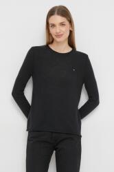 Tommy Hilfiger pulover de lână femei, culoarea negru, light WW0WW40264 9BYX-SWD11Z_99X
