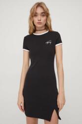 Tommy Hilfiger rochie culoarea negru, mini, mulată DW0DW17409 PPYH-SUD06Z_99X
