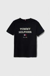 Tommy Hilfiger tricou de bumbac pentru copii culoarea albastru marin, cu imprimeu PPYH-TSB04N_59X