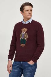 Ralph Lauren pulover de lână bărbați, culoarea bordo 710918804 PPYH-SWM03S_83X