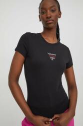Tommy Jeans tricou femei, culoarea negru DW0DW17357 PPYH-TSD043_99X