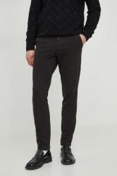 HUGO BOSS pantaloni barbati, culoarea negru, mulata PPYH-SPM010_99X