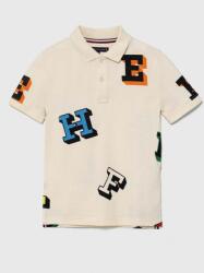 Tommy Hilfiger tricouri polo din bumbac pentru copii culoarea bej, modelator PPYH-POB02S_01X