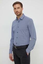 HUGO BOSS cămașă bărbați, culoarea bleumarin, cu guler clasic, slim 50508738 PPYH-KDM00K_59X