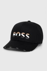 Boss șapcă de baseball din bumbac culoarea negru, cu imprimeu 50507843 PPYH-CAM00C_99X