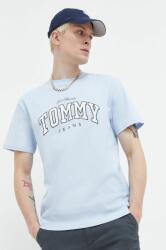 Tommy Jeans tricou din bumbac bărbați, cu imprimeu DM0DM18287 PPYH-TSM03H_55X