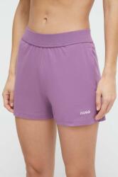Hugo pantaloni scurți de lounge culoarea violet, uni, high waist 50490596 9BYX-SZD014_49X