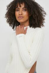 Calvin Klein pulover din amestec de lână femei, culoarea bej, light, cu turtleneck K20K206374 PPYH-SWD020_01X