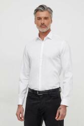 Calvin Klein cămașă bărbați, culoarea alb, cu guler clasic, slim K10K112299 PPYH-KDM03D_00X