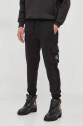 Calvin Klein Jeans pantaloni de trening din bumbac culoarea negru, uni J30J324683 PPYH-SPM02Z_99X