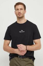 Ralph Lauren tricou din bumbac bărbați, culoarea negru, uni 710936585 PPYH-TSM0JZ_99X
