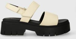 Hugo sandale de piele KrisSandal femei, culoarea bej, cu platforma, 50513525 PPYH-OBD06O_01X