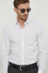 Calvin Klein cămașă bărbați, culoarea alb, cu guler clasic, slim K10K112593 PPYH-KDM0DS_00X