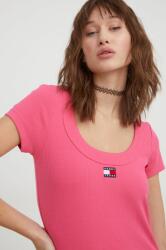 Tommy Jeans tricou femei, culoarea roz DW0DW17396 PPYH-TSD03D_42X