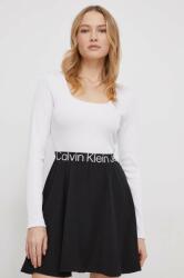 Calvin Klein rochie culoarea alb, mini, evazați J20J222522 PPYH-SUD08H_00X