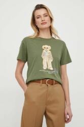 Ralph Lauren tricou din bumbac femei, culoarea verde 211924292 PPYH-TSD03P_77X