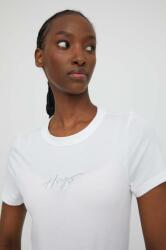 Hugo tricou din bumbac femei, culoarea alb 50508289 PPYH-TSD00F_00X