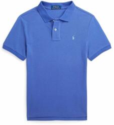 Ralph Lauren tricouri polo din bumbac pentru copii culoarea albastru marin, neted PPYH-POB004_59X