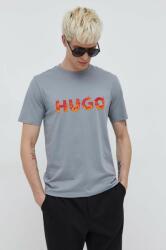 Hugo tricou din bumbac bărbați, culoarea gri, cu imprimeu 50504542 PPYH-TSM002_90X