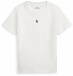 Ralph Lauren tricou de bumbac pentru copii culoarea alb, neted PPYH-TSK007_00X