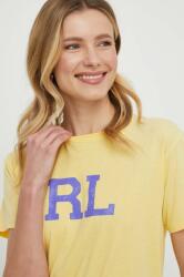 Ralph Lauren tricou din bumbac culoarea galben 9BYX-TSD06U_10X