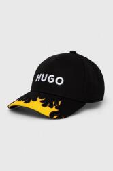 Hugo șapcă de baseball din bumbac culoarea negru, cu imprimeu 50506202 PPYH-CAM005_99X