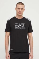 EA7 Emporio Armani tricou barbati, culoarea negru, cu imprimeu PPYH-TSM15H_99X
