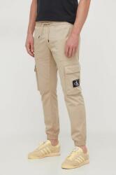 Calvin Klein pantaloni barbati, culoarea bej, cu fason cargo PPYH-SPM034_80X