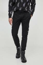 Calvin Klein pantaloni barbati, culoarea negru, cu fason cargo PPYH-SPM034_99X