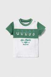 GUESS tricou de bumbac pentru copii culoarea verde, modelator PPYH-TSB01R_77X
