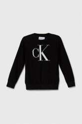 Calvin Klein pulover de bumbac pentru copii culoarea negru, light PPYH-SWB004_99X