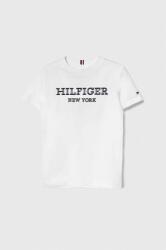 Tommy Hilfiger tricou de bumbac pentru copii culoarea alb, cu imprimeu PPYH-TSB04Z_00X