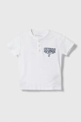 GUESS tricou de bumbac pentru copii culoarea alb, neted PPYH-TSB020_00X
