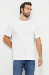 Tommy Jeans tricou din bumbac bărbați, culoarea alb, cu imprimeu DM0DM18266 PPYH-TSM035_00A