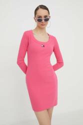 Tommy Hilfiger rochie culoarea roz, mini, mulată DW0DW17424 PPYH-SUD067_42X