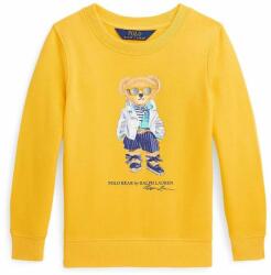 Ralph Lauren bluza copii culoarea galben, cu imprimeu PPYH-BLK001_11X