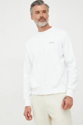 Calvin Klein bluză bărbați, culoarea alb, cu imprimeu K10K109926 9BYY-BLM03B_00X